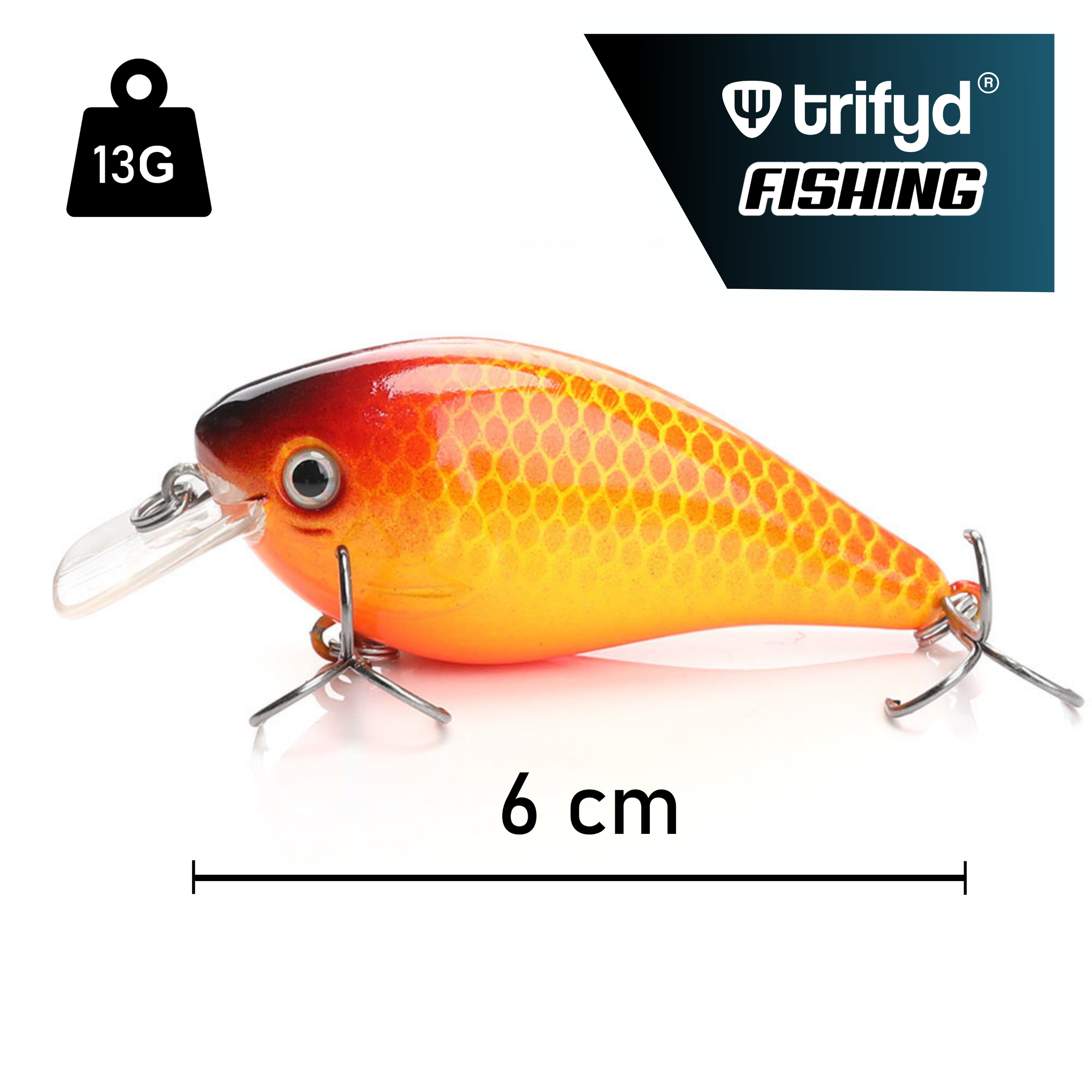 trifyd ® FISHING - Leurre de pêche à la truite Trifyd® - le pack de 5  leurres , hameçons triples acier très piquants